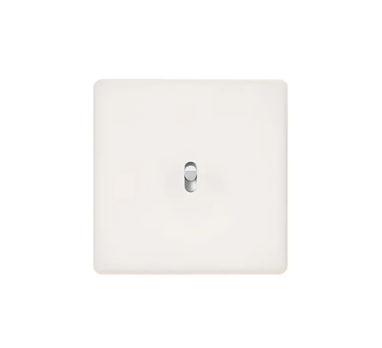 Interrupteur*Modelec Interrupteur, Hitera, Simple, Blanc soft, Va-et-vient ou poussoir x1, Blanc, L8,5cm, H8,5cm -