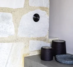 Interrupteur*Modelec Interrupteur, Iris Horizon, Simple, Canon de fusil satiné, Va-et-vient x1, Noir, L8cm, H8cm -