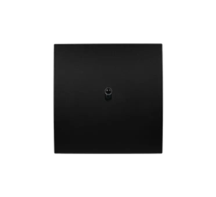 Interrupteur, Karo, Simple, Noir satin, Va-et-vient ou poussoir x1, Noir, L8cm, H8cm - Modelec