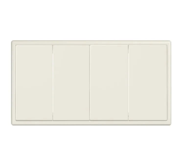 Interrupteur, LS 990, Double horizontal, Ivoire, Va-et-vient x2, Va-et-vient x2, Ivoire, L15,2cm, H8,1cm - Jung