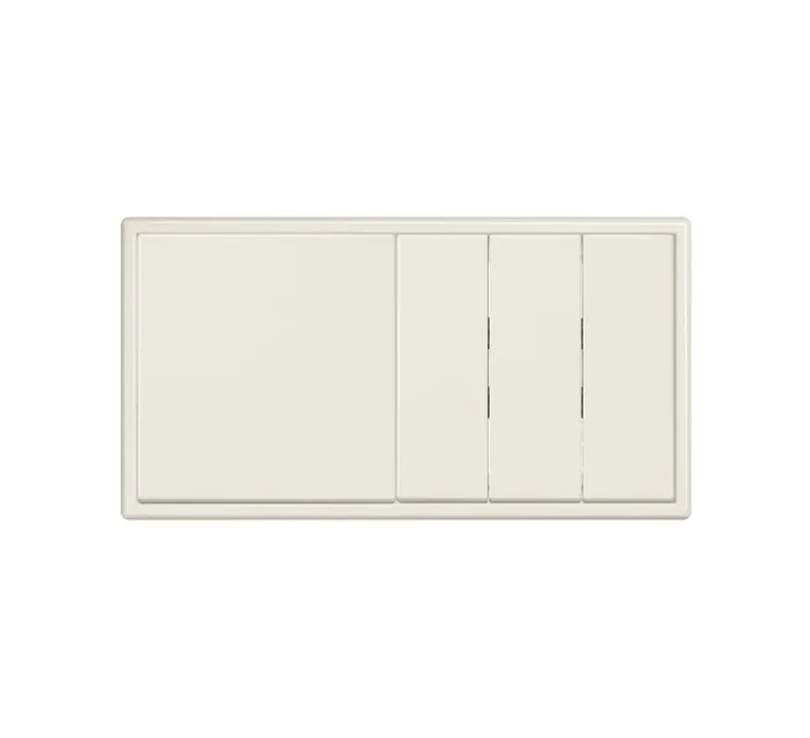 Interrupteur, LS 990, Double horizontal, Ivoire, Va-et-vient x1, Va-et-vient x3, Ivoire, L15,2cm, H8,1cm - Jung