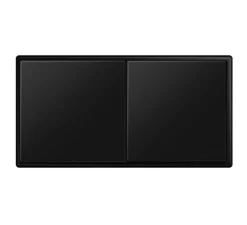 Interrupteur*Jung Interrupteur, LS 990, Double horizontal, Noir mat, Va-et-vient x1, Va-et-vient x1, Noir mat, L15,2cm, H8,1cm -