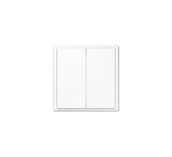 Interrupteur*Jung Interrupteur, LS 990, Simple, Blanc brillant, Poussoir x2, Blanc, L8,1cm, H8,1cm -
