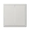 Interrupteur, LS 990, Simple, Gris clair, Poussoir x1, Gris clair, L8,1cm, H8,1cm - Jung