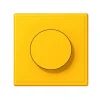 Interrupteur, LS 990, Simple, Le Corbusier Jaune vif 4320W, Variateur x1, Le Corbusier Jaune vif 4320W, L8,1cm, H8,1cm - Jung