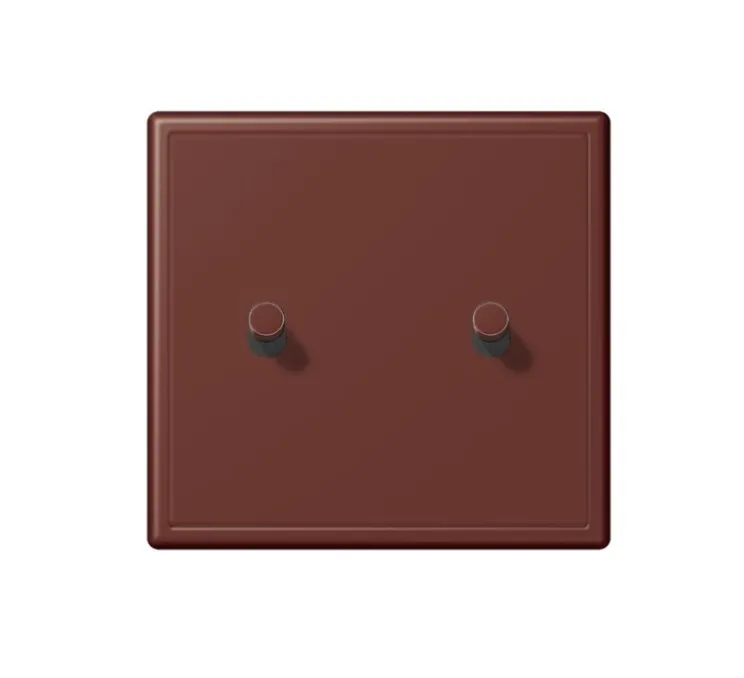 Interrupteur, LS 1912, Simple, Le Corbusier Terre Sienne brûlée 31 32120, Va-et-vient x2, Le Corbusier Terre Sienne brûlée 31 32120, L8,1cm, H8,1cm - Jung