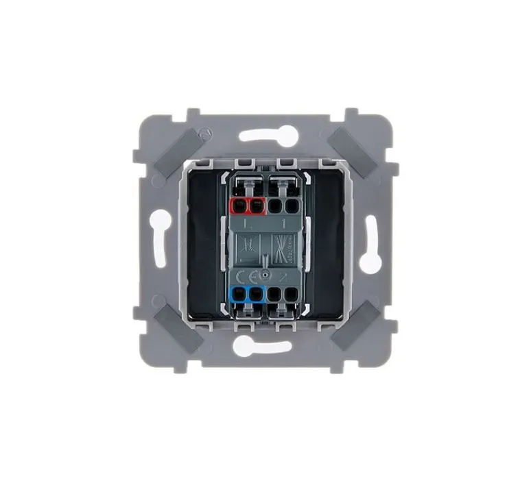 Interrupteur*Modelec Interrupteur, M, Simple, Bleu gris mat, Va-et-vient ou poussoir x1, Acier verni, L8cm, H8cm -