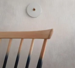 Interrupteur, Pure Porcelaine, Simple, Porcelaine blanc, Va-et-vient x1, Laiton, L10cm, H10cm - Zangra