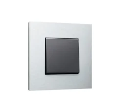 Interrupteur, Pure, Simple, Alu grey brushed, Va-et-vient x1, Anthracite coated, L9,5cm, H9,5cm - Niko
