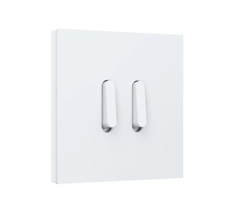 Interrupteur*Niko Interrupteur, Rocker, Simple, Steel white coated, Va-et-vient x2, Steel white coated, L9,5cm, H9,5cm -