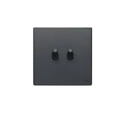Interrupteur*Vimar Interrupteur, Vintage, Simple, Gris anthracite, Poussoir x2, Gris, L9,5cm, H9,5cm -