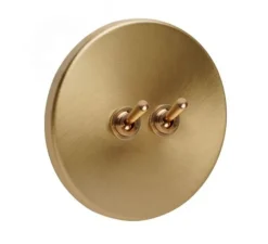 Interrupteur*Zangra Interrupteur, , Simple, Laiton, Va-et-vient x2, Laiton, L10cm, H10cm -