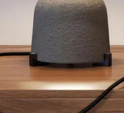 Kit pieds en bois, support pour lampe de table, série Materia, bois de hêtre noir, L3cm, H2cm - Creative Cables