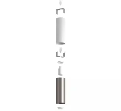 Accessoires*Creative Cables Kit pour assemblage abat-jour, Tub-E14, 2 x pattes de raccordement, métal, L5,37cm - argent
