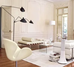 Lampadaire*Serge Mouille Lampadaire, 3 bras pivotants, , H210cm - noir