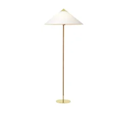 Lampadaire, 9602, toile, laiton, Ø24cm, H152cm - Gubi