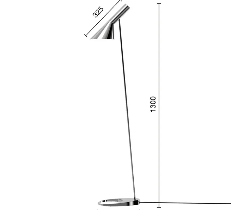 Lampadaire*Louis Poulsen Lampadaire, AJ, , L32,5cm, H130cm - acier inoxydable