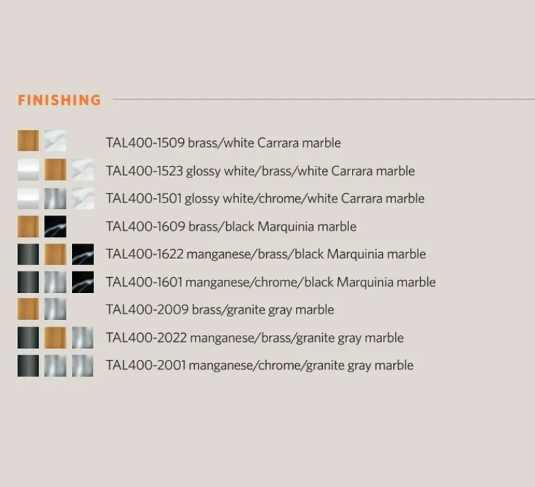 Lampadaire*Tato Italia Lampadaire, Alzabile, , LED, 2700K, 806lm, L38cm, H216cm - blanc brillant, laiton, marbre blanc