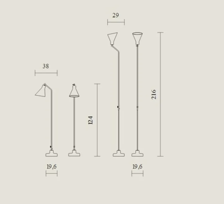 Lampadaire*Tato Italia Lampadaire, Alzabile, , LED, 2700K, 806lm, L38cm, H216cm - blanc brillant, laiton, marbre blanc