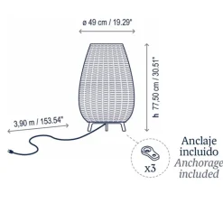 Lampadaire*Bover Lampadaire, Amphora 1, , IP66, Ø49cm, H77,5cm - marron