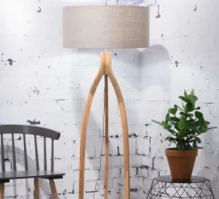 Lampadaire*Good&Mojo Lampadaire, Annapurna 6030, , H159cm - Bambou / lin