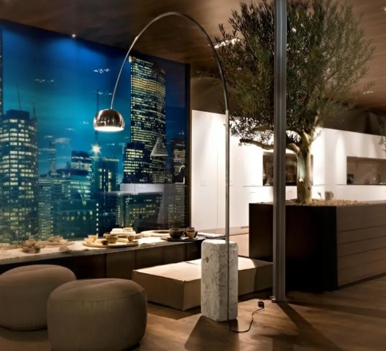 Lampadaire*Flos Lampadaire, Arco, , L24cm, H240cm - acier