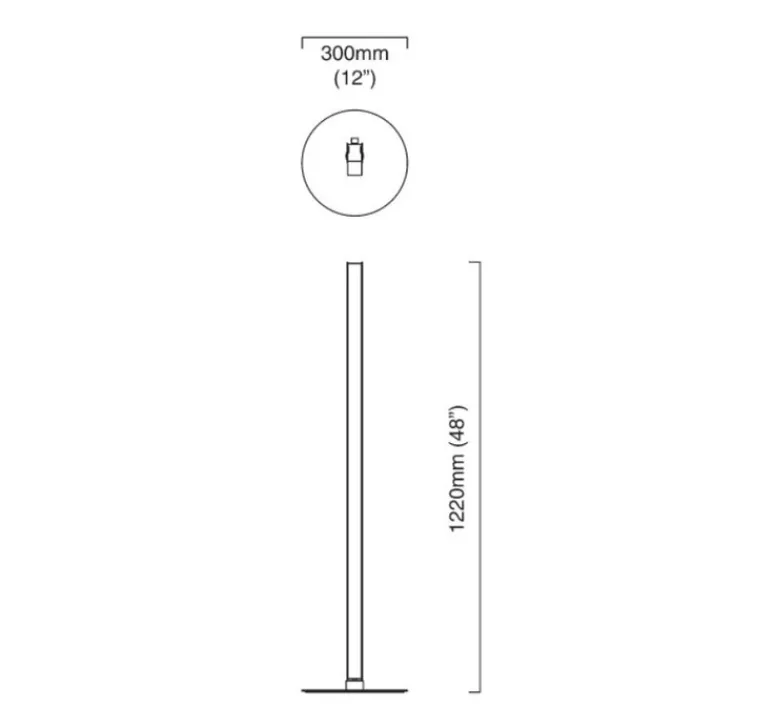 Lampadaire*CTO lighting Lampadaire, ARTES, , LED, 2700k, , Ø30cm, H122cm - laiton