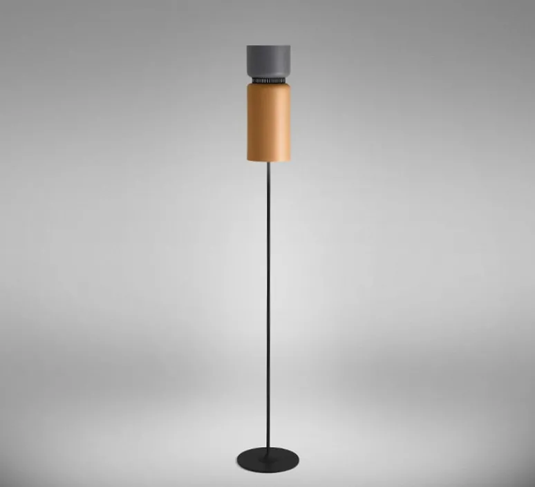 Lampadaire*B.lux Lampadaire, Aspen, F17, , H170cm - B-LUX gris, mangue