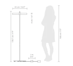 Lampadaire*Umage Lampadaire, Asteria floor, , LED, 3000K, 1100lm, Ø43cm, H150cm - anthracite