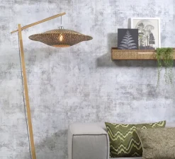 Lampadaire*Good&Mojo Lampadaire, Bali M, , L36cm, H176cm - naturel et noir