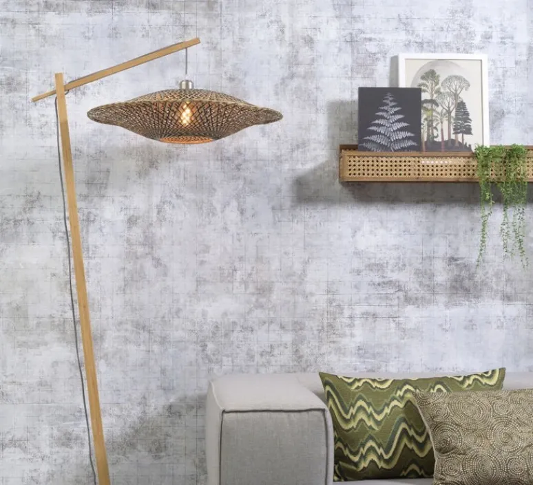 Lampadaire*Good&Mojo Lampadaire, Bali M, , L36cm, H176cm - naturel et noir