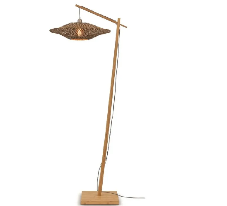 Lampadaire*Good&Mojo Lampadaire, Bali M, , L36cm, H176cm - naturel et noir