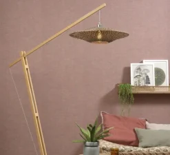 Lampadaire, Bali M, naturel et noir, L43cm, H218cm - Good&Mojo