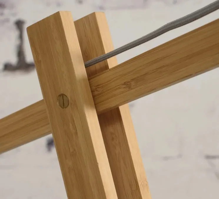 Lampadaire, Bali M, naturel et noir, L43cm, H218cm - Good&Mojo