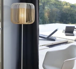 Lampadaire*Forestier Lampadaire, Bamboo Light, , Ø45cm, H150cm - blanc