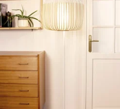 Lampadaire*Forestier Lampadaire, Bamboo Light, , Ø45cm, H150cm - blanc