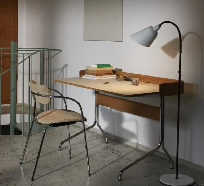 Lampadaire*Andtradition Lampadaire, BELLEVUE, , EDITION SPECIALE - 120ème ANNIVERSAIRE, H130cm - blanc, laiton bronze