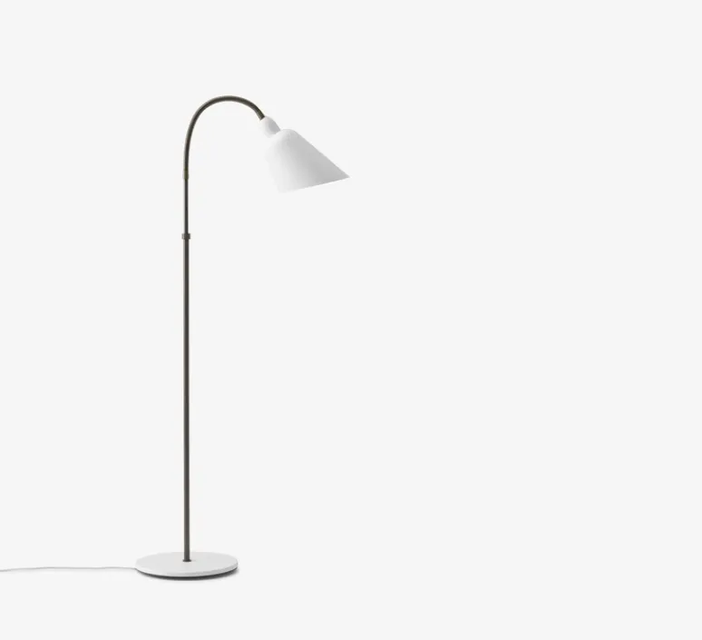 Lampadaire*Andtradition Lampadaire, BELLEVUE, , EDITION SPECIALE - 120ème ANNIVERSAIRE, H130cm - blanc, laiton bronze