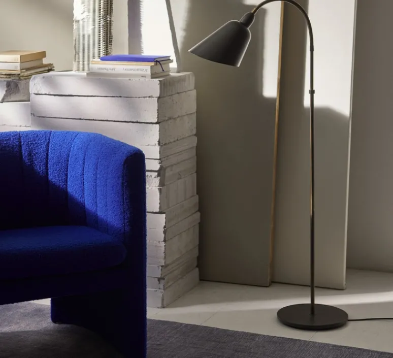 Lampadaire*Andtradition Lampadaire, BELLEVUE, bronze, EDITION SPECIALE - 120ème ANNIVERSAIRE, H130cm - gris pierre, laiton