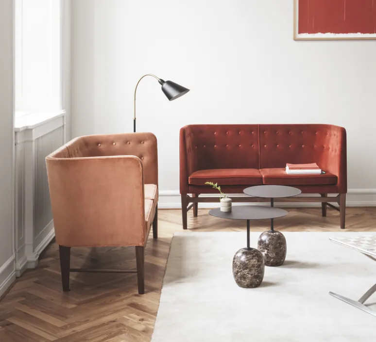 Lampadaire*Andtradition Lampadaire, BELLEVUE, , H130cm - noir, laiton