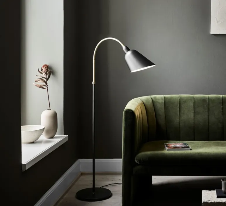 Lampadaire*Andtradition Lampadaire, BELLEVUE, , H130cm - noir, laiton