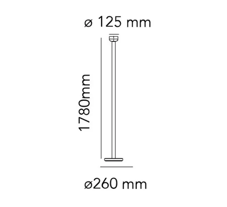 Lampadaire*Flos Lampadaire, Bellhop, , LED, 2700K, 1023lm, Ø26cm, H178cm - vert