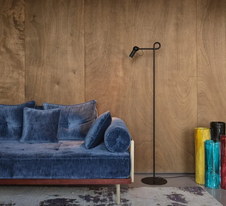 Lampadaire*KDLN Lampadaire, Bird, , LED, dim, 2700K, 660 lm, L23cm, H126cm - noir