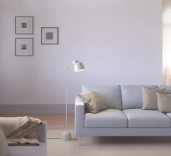 Lampadaire*Belid Lampadaire, Bird, , Ø17,3cm, H129,3cm - sable et laiton