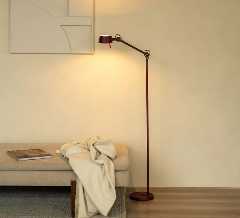Lampadaire*Tonone Lampadaire, Bolt10, , LED, dim, 2700K, 640 lm, L10cm, H139,6cm - rouge burgundy