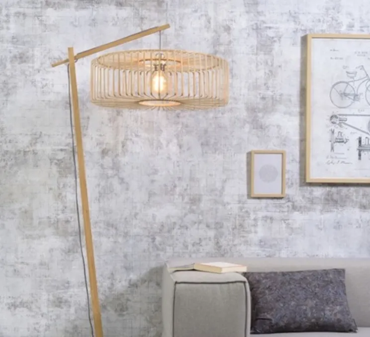 Lampadaire, Bromo, naturel, Ø60cm, H176cm - Good&Mojo