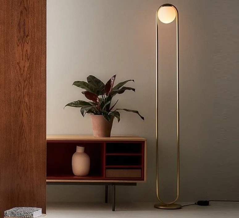 Lampadaire*B.lux Lampadaire, C Ball F, , Ø23cm, H158cm - B-Lux laiton