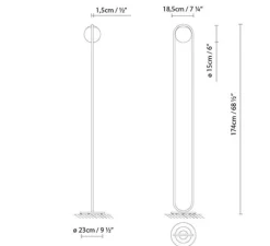 Lampadaire*B.lux Lampadaire, C ball F, , Ø18,5cm, H158cm - Blux noir