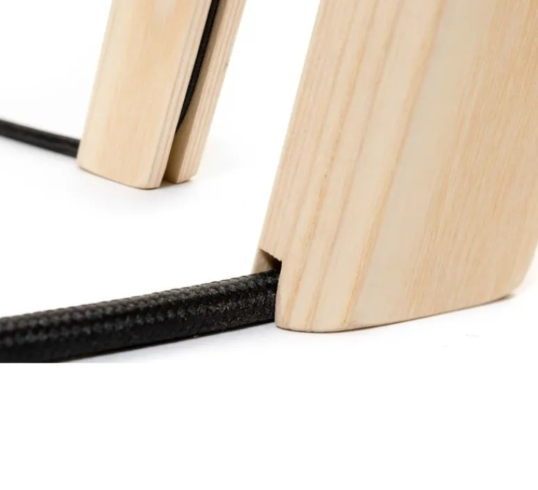 Lampadaire*Proplamp Lampadaire, Cloud, , pied bois, H109cm - blanc