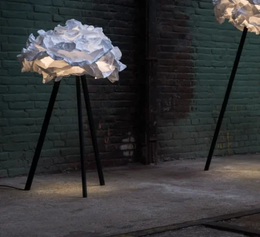Lampadaire*Proplamp Lampadaire, Cloud, , pied noir, H109cm - blanc